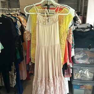 Mia Joy Light Pink Long Dress Size 14